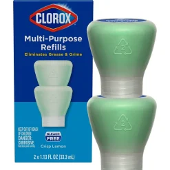 Clorox Multipurpose Cleaner Refill Pods, Crisp Lemon Scent, 2 Pods/Box, 8 Boxes/Carton (60161)