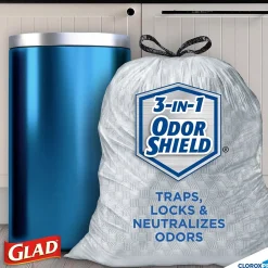 Glad CloroxPro ForceFlex 13 Gallon Tall Kitchen Trash Bag, 23.75