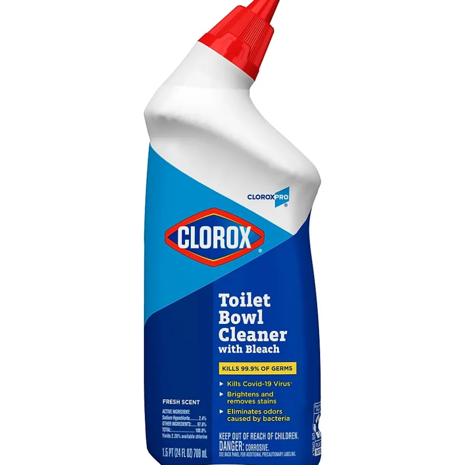 Clorox Pro Toilet Bowl Cleaner with Bleach, Fresh Scent, 24 fl. oz. (00031)
