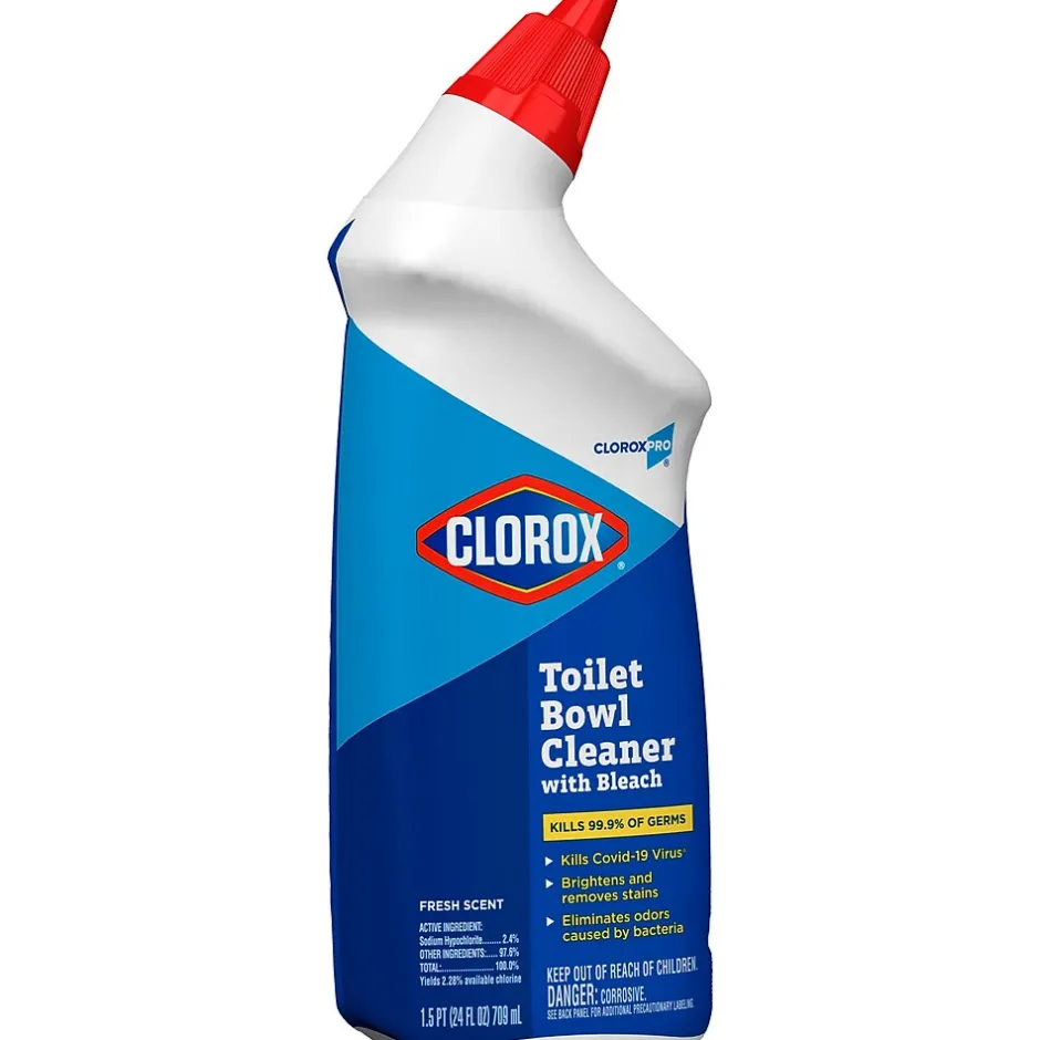Clorox Pro Toilet Bowl Cleaner with Bleach, Fresh Scent, 24 fl. oz. (00031)