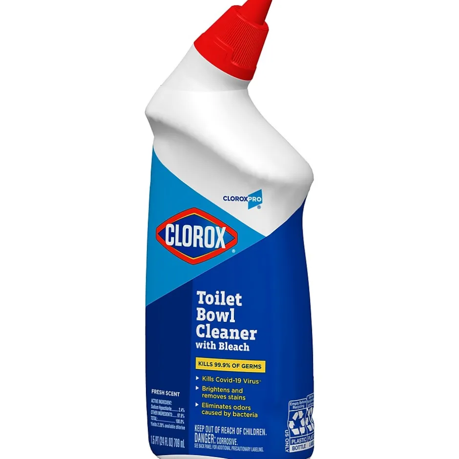 Clorox Pro Toilet Bowl Cleaner with Bleach, Fresh Scent, 24 fl. oz. (00031)
