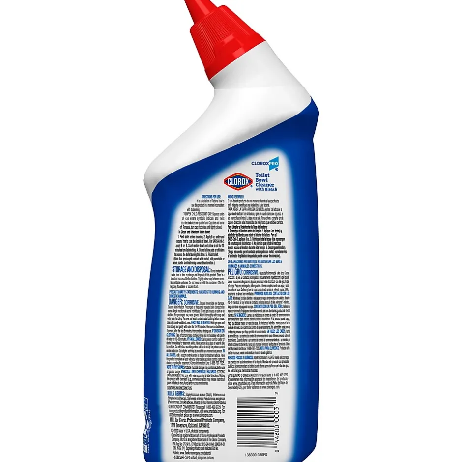 Clorox Pro Toilet Bowl Cleaner with Bleach, Fresh Scent, 24 fl. oz. (00031)