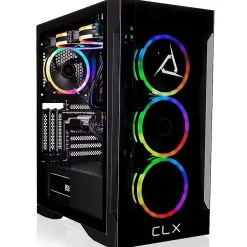 CLX SET TGMSETRTU2B02BM Gaming Desktop Computer, AMD Ryzen 9 7900X, 32GB Memory, 1TB SSD, 4TB HDD* Gaming Desktops