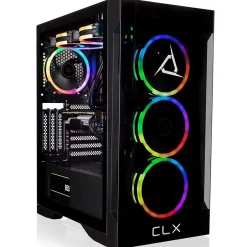CLX SET TGMSETRTU2B01BM Gaming Desktop Computer, AMD Ryzen 7 7700X, 32GB Memory, 1TGB SSD, 4TB HDD* Gaming Desktops