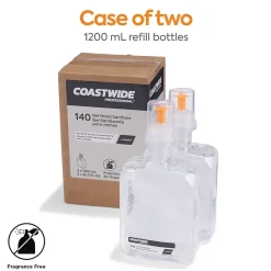 Coastwide Professional 70% Alcohol Gel Hand Sanitizer Refill for J-Series, 1200 mL, 2/Carton (CWJSR-HSG)