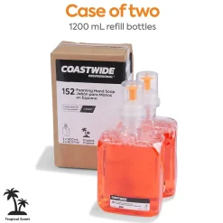 Coastwide Professional J-Series Foaming Hand Soap, Tropical, 1200 mL, 2/Carton (CWJSR-TRO)