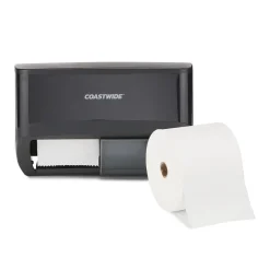 Coastwide Professional â„¢ J-Series Duo Bath Tissue Dispenser, Black (CWJ2BT-B)