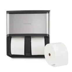 Coastwide Professional â„¢ J-Series Quad Bath Tissue Dispenser, Black/Metallic (CWJ4BT-S)
