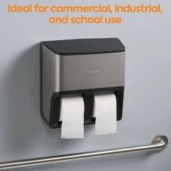 Coastwide Professional ™ J-Series Quad Bath Tissue Dispenser, Black/Metallic (CWJ4BT-S)