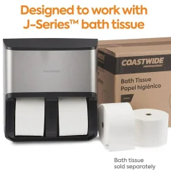 Coastwide Professional ™ J-Series Quad Bath Tissue Dispenser, Black/Metallic (CWJ4BT-S)