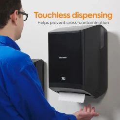 Coastwide Professional J-Series Automatic Hardwound Paper Towel Dispenser, Black (CWJAHT-B-CC)