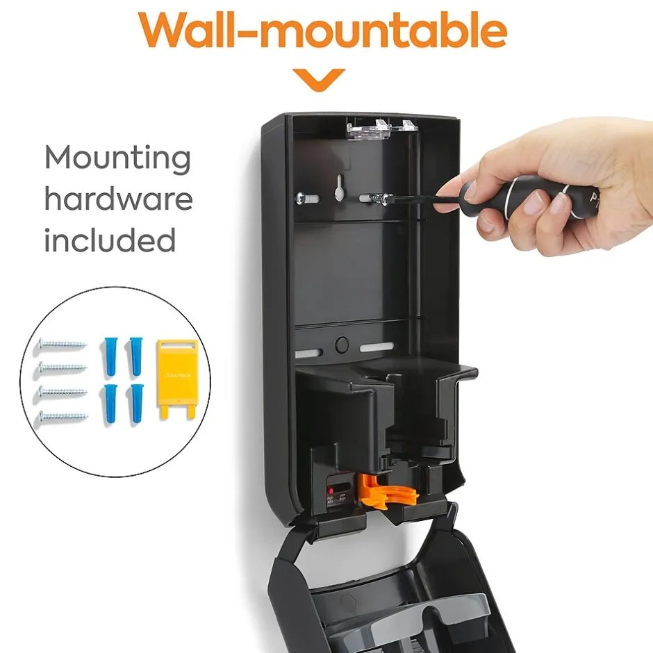 Coastwide Professional ™ J-Series Wall Mounted Hand Soap Dispenser, Black (CWJMS-B-CC)