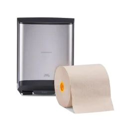 Coastwide Professional J-Series Manual Hardwound Paper Towel Dispenser, Black/Metallic (CWJMHT-S-CC)