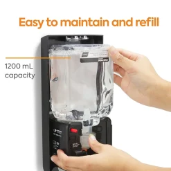 Coastwide Professional ™ J-Series Automatic Wall Mounted Hand Soap Dispenser, Black/Metallic (CWJAS-S-CC)