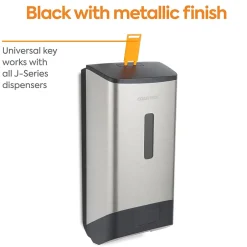 Coastwide Professional ™ J-Series Automatic Wall Mounted Hand Soap Dispenser, Black/Metallic (CWJAS-S-CC)
