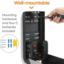 Coastwide Professional ™ J-Series Automatic Wall Mounted Hand Soap Dispenser, Black/Metallic (CWJAS-S-CC)