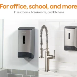 Coastwide Professional ™ J-Series Automatic Wall Mounted Hand Soap Dispenser, Black/Metallic (CWJAS-S-CC)