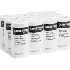 Paper Towels<Coastwide Professional Jumbo Kitchen Rolls Paper Towel, 2-Ply, White, 250 Sheets/Roll, 12 Rolls/Carton (CW21806)