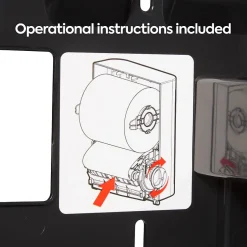 Coastwide Professional ™ Manual Auto-Cut Hardwound Paper Towel Dispenser, Black (CW60832)