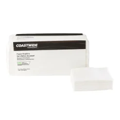 Napkins<Coastwide Professional ™ Recycled Napkin, 1-Ply, White, 400/Pack, 12 Pack/Carton (CW20179)