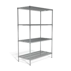 Sale ™ 4-Shelf Wire Unit, 48"W, Chrome (CW25474) Shelving