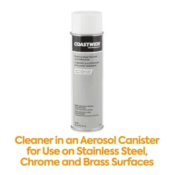 Coastwide Professional ™ Stainless Steel Cleaner and Maintainer, Fresh & Clean Scent, 16 oz., 6/Carton (CW58498-A)