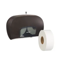 Coastwide Professional â„¢ Twin Jumbo Roll Toilet Paper Dispenser, Black (CW60831)