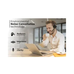 CODi Claro USB-A Wired Mono Headset w/ Integrated AI-Powered ENC Microphone, Black (A04618)* Headsets