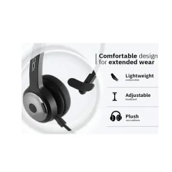 CODi Claro Wireless Headset w/ Integrated AI-Powered ENC Microphone, Black (A04616)* Headsets