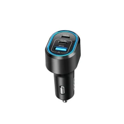 CODi 65W Dual Port Car Charger, USB-A & USB-C Outputs, Black (A01111)