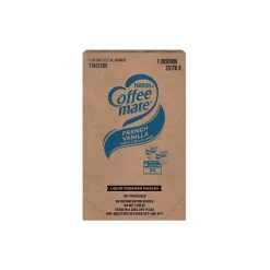 Milk & Creamer<Coffee mate French Vanilla Lactose Free Liquid Creamer, 0.38 fl. oz., 50/Dispenser, 4 Dispensers/Carton (NES35170)