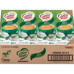 Milk & Creamer<Coffee mate Irish Crème Liquid Creamer, 0.38 oz., 200/Carton (NES35112CT)
