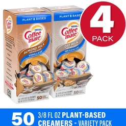 Milk & Creamer<Coffee mate Vanilla Almond Milk & Oat Milk Variety Pack, 200 Count, 4/Pack (600-00772)