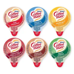 Milk & Creamer<Coffee mate Variety Creme Liquid Creamer, 0.38 oz., 180/Carton (NES51574)