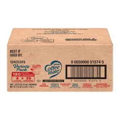 Milk & Creamer<Coffee mate Variety Creme Liquid Creamer, 0.38 oz., 180/Carton (NES51574)