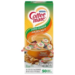 Milk & Creamer<Coffee mate Zero Sugar Hazelnut Liquid Creamer, .375oz., 50/Box (NES98468)