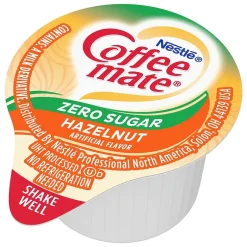 Milk & Creamer<Coffee mate Zero Sugar Hazelnut Liquid Creamer, .375oz., 50/Box (NES98468)