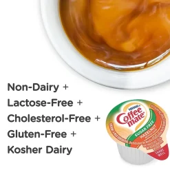 Milk & Creamer<Coffee mate Zero Sugar Hazelnut Liquid Creamer, .375oz., 50/Box (NES98468)