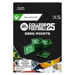 Microsoft College Football 25 5,850 Points, In-Game Currency, Xbox Series X|S (Digital)* Video Games