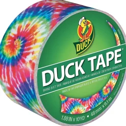 Duck Colored Duct Tape, 1.88" x 10 Yds., 3" Core, Love Tie Dye* Duct Tape