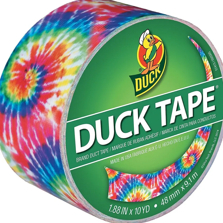 Duck Colored Duct Tape, 1.88" x 10 Yds., 3" Core, Love Tie Dye* Duct Tape