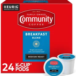 Keurig K-Cups<Community Coffee Breakfast Blend Coffee Keurig® K-Cup® Pods, Medium Roast, 24/Box (5000374324)