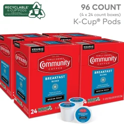 Keurig K-Cups<Community Coffee Breakfast Blend Coffee Keurig® K-Cup® Pods, Medium Roast, 96/Carton (5000374324CT)