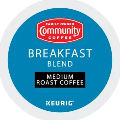 Keurig K-Cups<Community Coffee Breakfast Blend Coffee Keurig® K-Cup® Pods, Medium Roast, 96/Carton (5000374324CT)