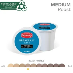 Keurig K-Cups<Community Coffee Breakfast Blend Coffee Keurig® K-Cup® Pods, Medium Roast, 96/Carton (5000374324CT)