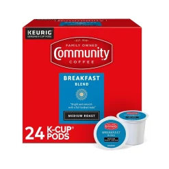 Keurig K-Cups<Community Coffee Breakfast Blend Coffee Keurig® K-Cup® Pods, Medium Roast, 96/Carton (5000374324CT)