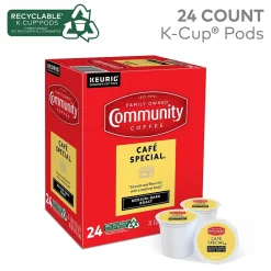 Keurig K-Cups<Community Coffee Cafe Special Coffee Keurig® K-Cup® Pods, Medium Dark Roast, 24/Box (5000374325)