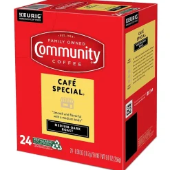 Keurig K-Cups<Community Coffee Cafe Special Coffee Keurig® K-Cup® Pods, Medium Dark Roast, 24/Box (5000374325)