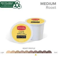 Keurig K-Cups<Community Coffee Cafe Special Coffee, Keurig K-Cup Pod, Medium-Dark Roast, 96/Carton (5000374325CT)