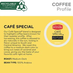 Keurig K-Cups<Community Coffee Cafe Special Coffee, Keurig K-Cup Pod, Medium-Dark Roast, 96/Carton (5000374325CT)